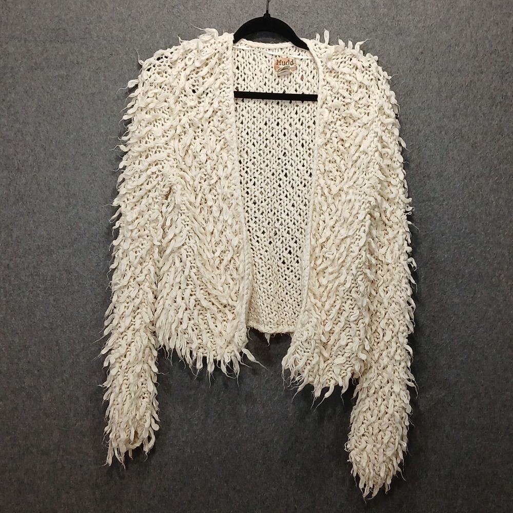 Mudd M Crotchet Shrug Y2K Sweater Cottage Core Grandma Beach Boho Hippie